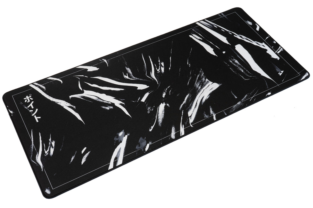 Kurai Mono Hybrid Gaming Mousepad, Black and White Japanese Desk