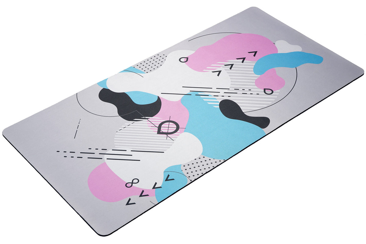 Vector Control Gaming Mousepad, Pink and Blue Geometric Desk Pad – locus.gg